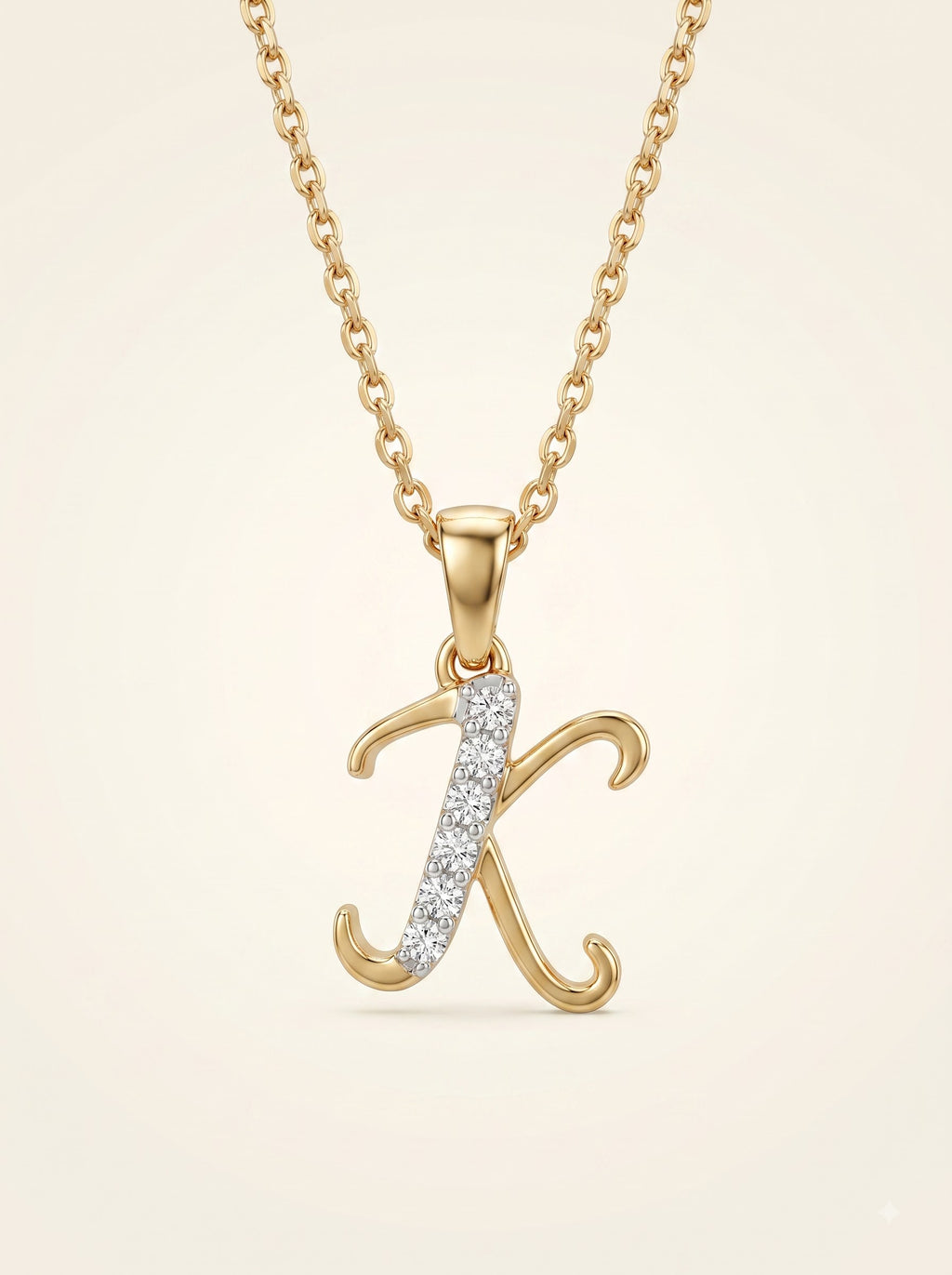 Diamond Initial K Pendant