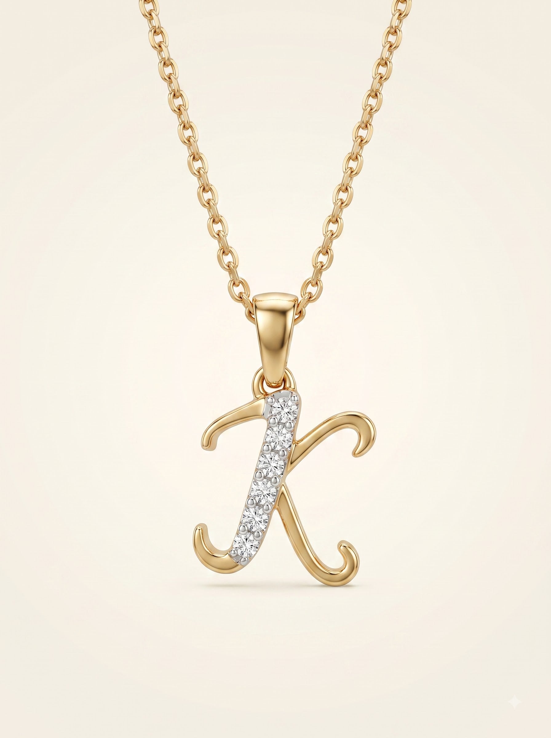 Diamond Initial K Pendant
