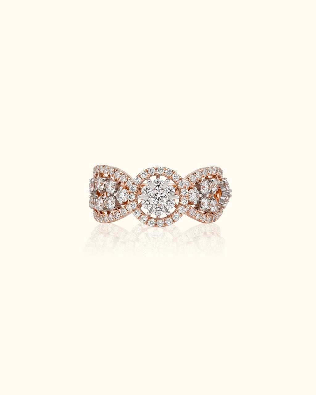 Radiant Bloom Diamond Ring
