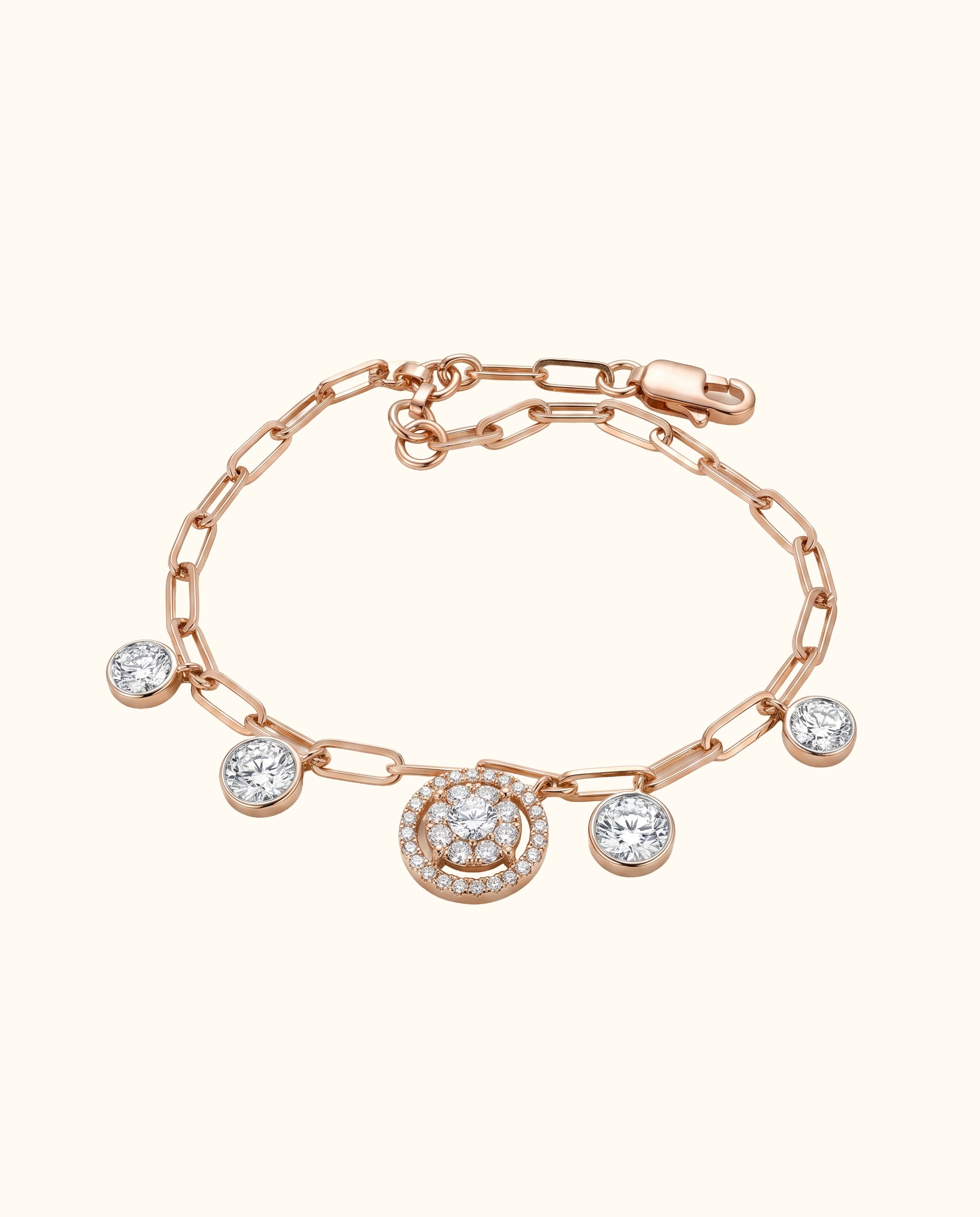 Celestial Charm Diamond Link Bracelet