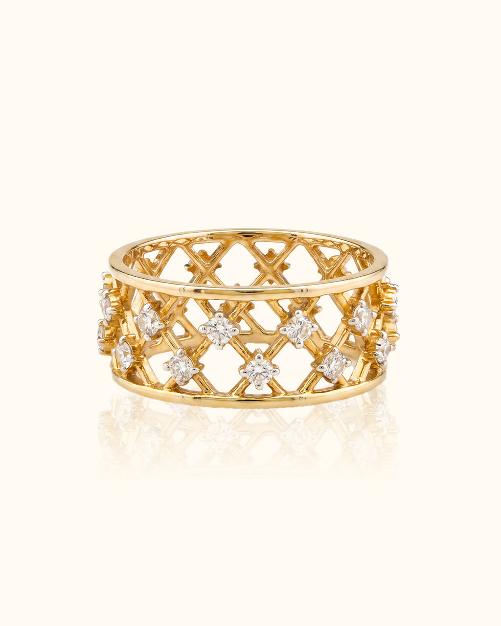 Diamond Lattice Luxe Band Ring