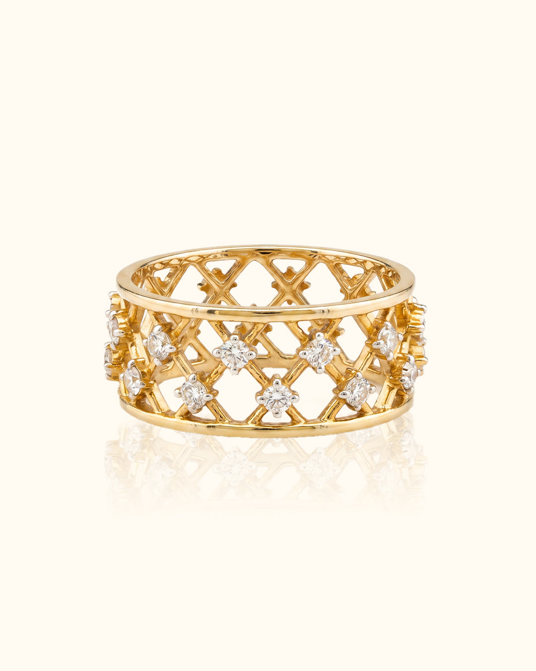 Diamond Lattice Luxe Band Ring