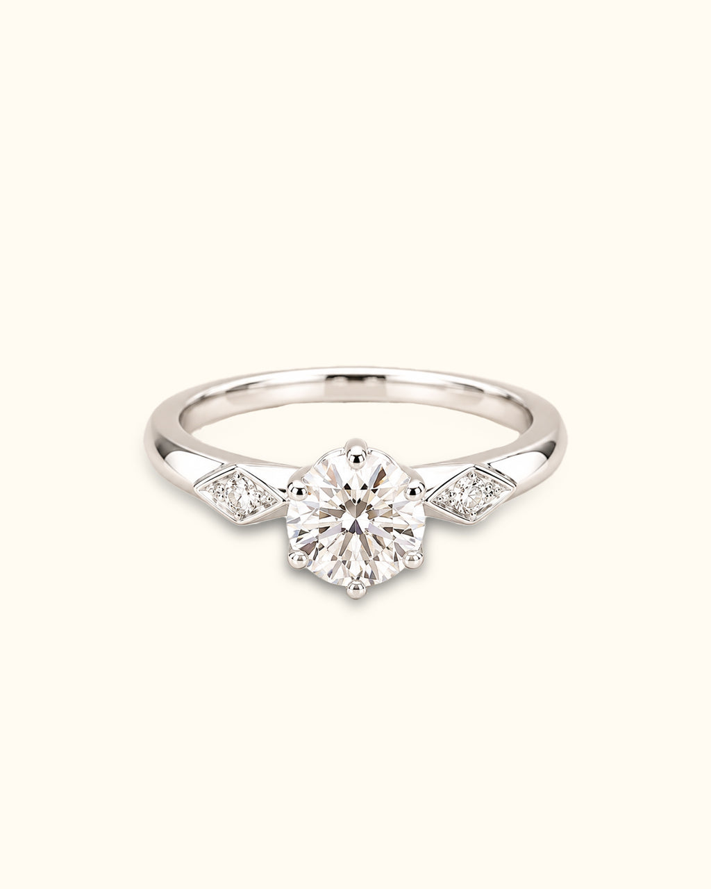 1 ct Marquise Accent Solitaire Diamond Ring