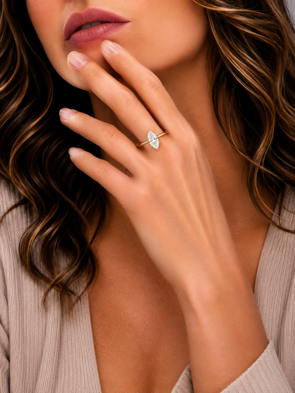 Marquise Solitaire Elegance Ring