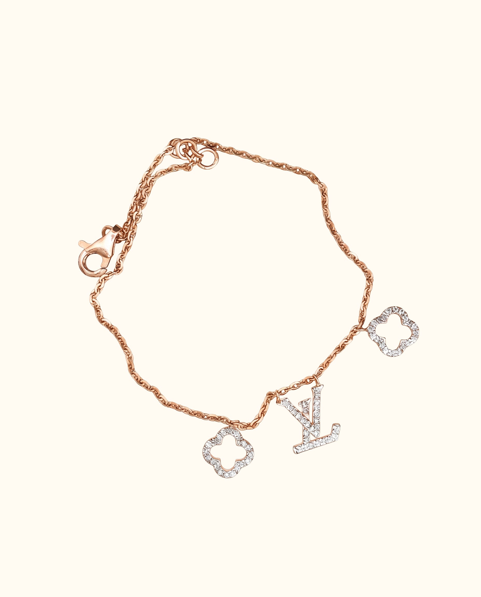 Luxury Monogram Charm Bracelet