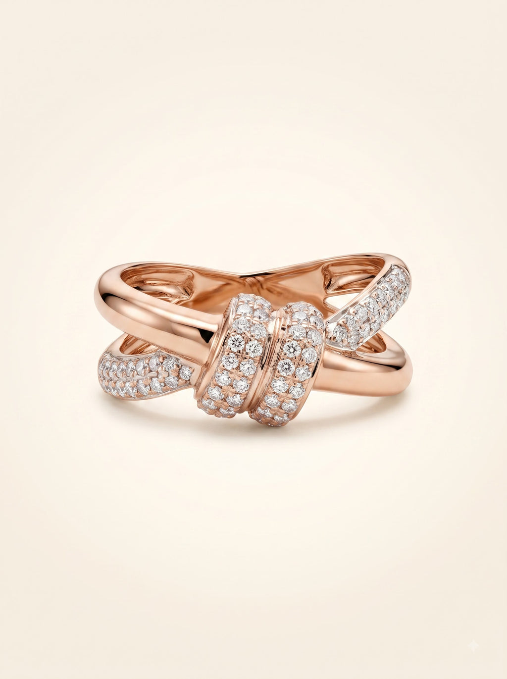 Infinity Knot Diamond Ring