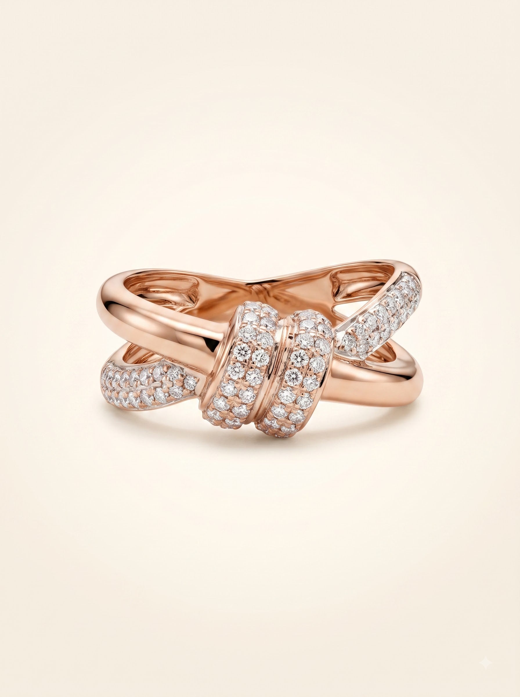 Infinity Knot Diamond Ring