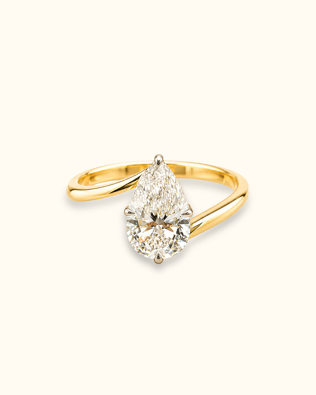 1ct Eterna Pear Solitaire Ring