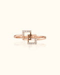 Interlocking Squares Minimalist Ring