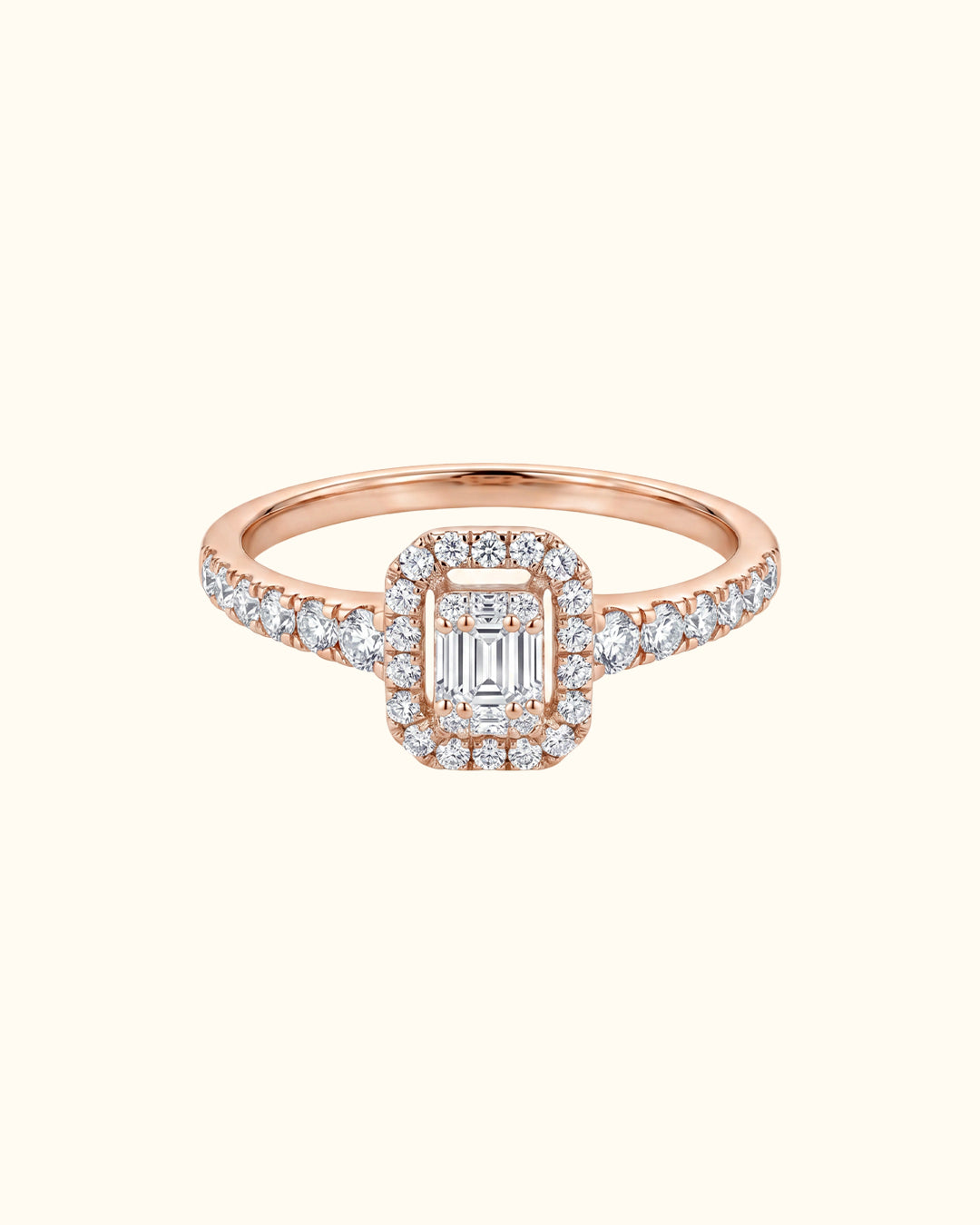 Emerald Halo Diamond Ring