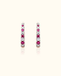 Ruby & Diamond Hoop Earrings