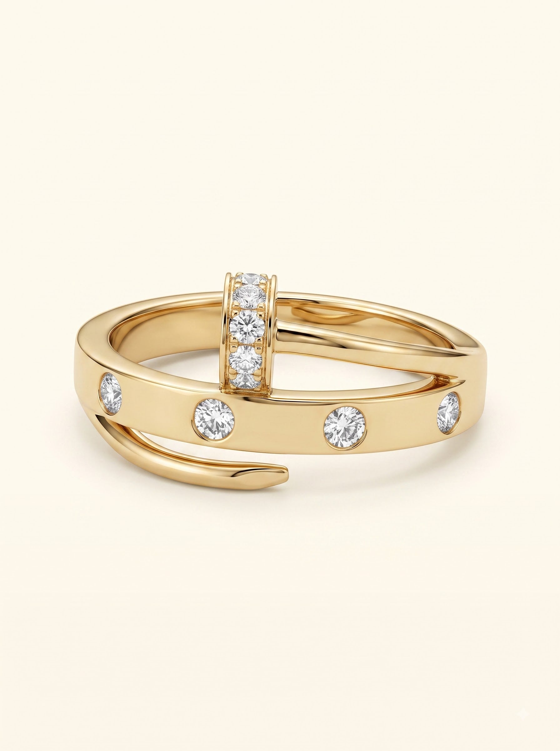 Modern Orbit Diamond Ring