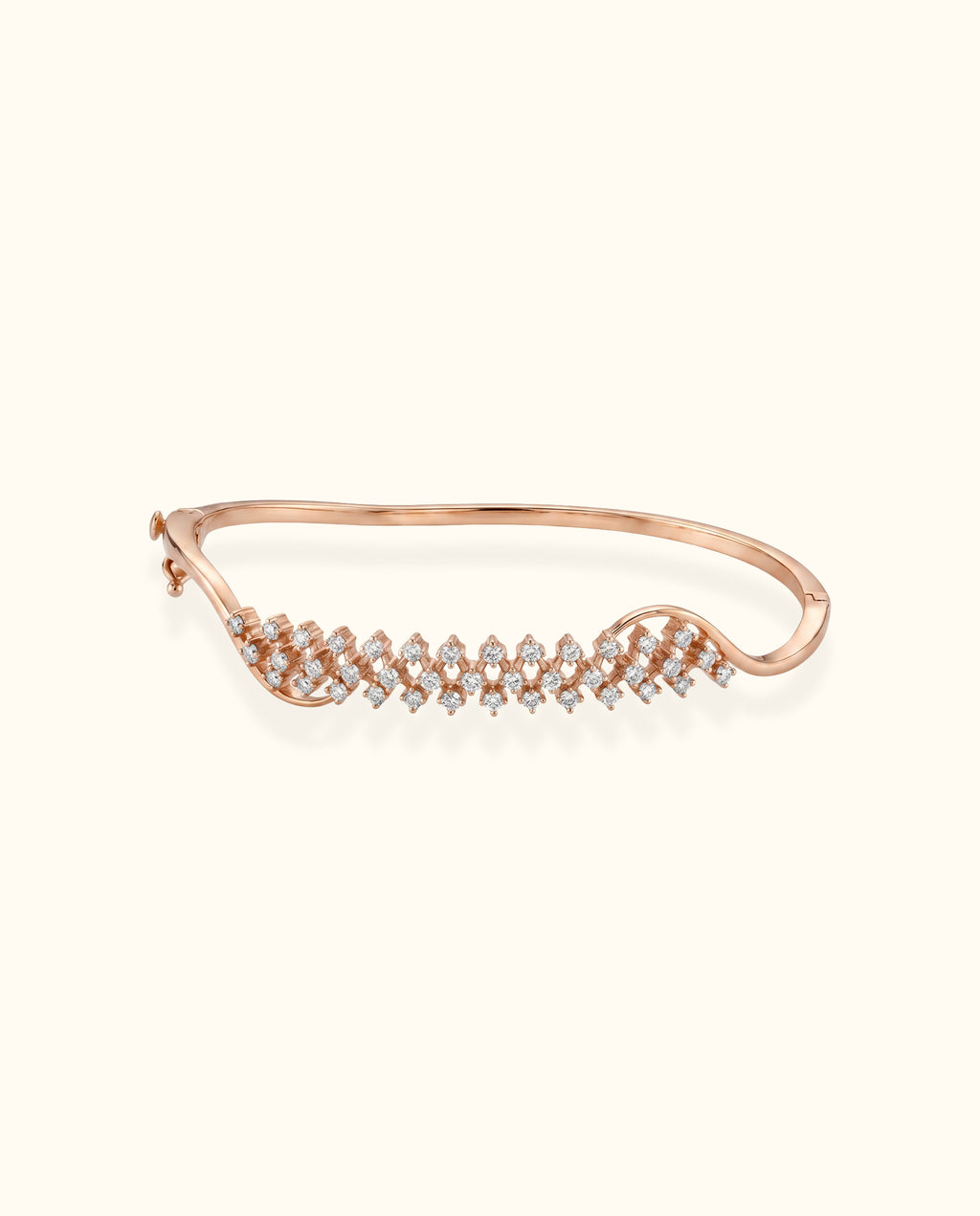 Royal Wave Diamond Bangle