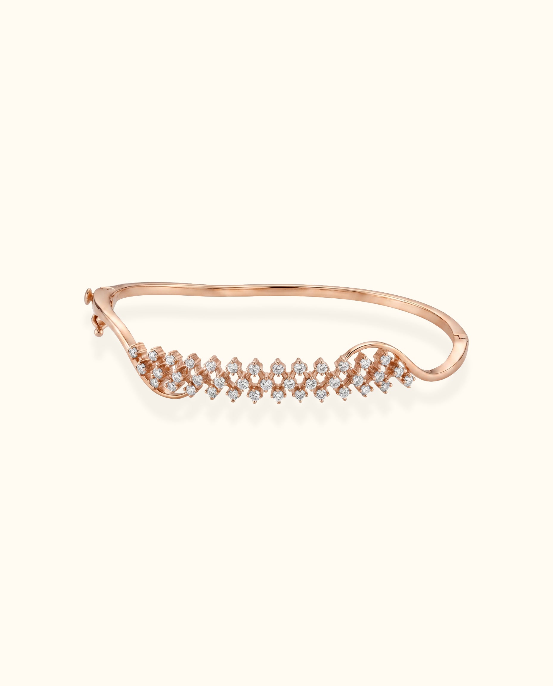 Royal Wave Diamond Bangle