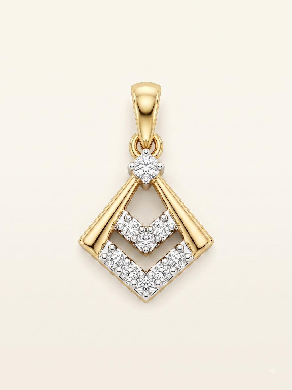Diamond Infinity Square Pendant