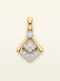 Diamond Infinity Square Pendant