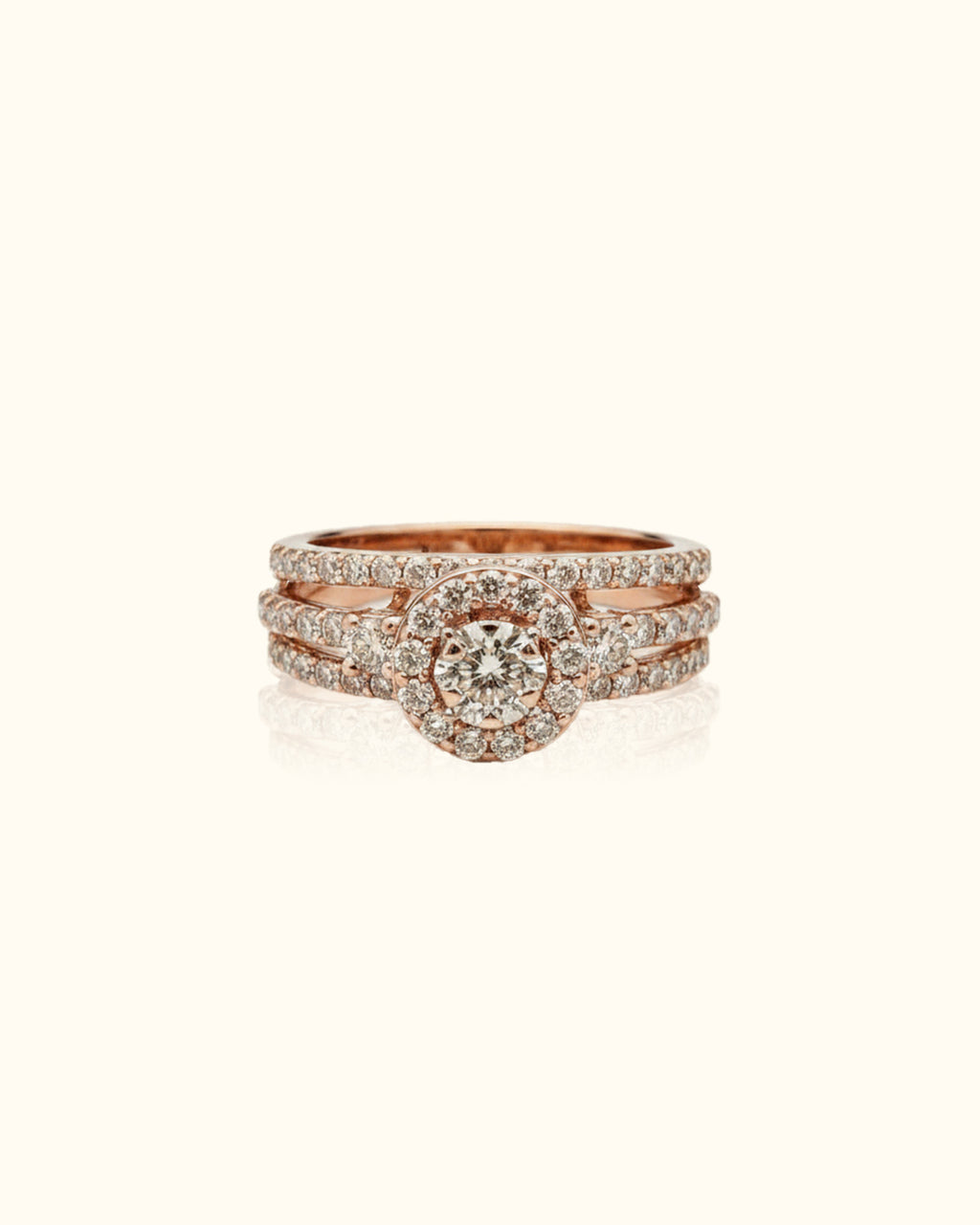 Rose Gold Halo Bloom Ring