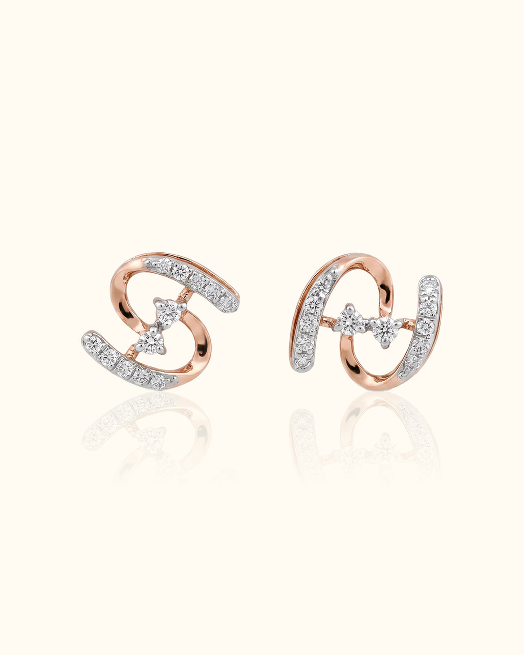 Infinity Spark Diamond Stud Earrings