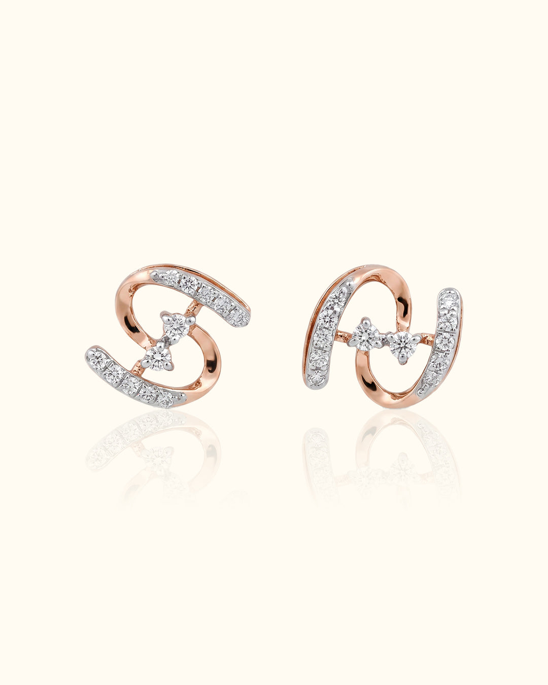 Infinity Spark Diamond Stud Earrings
