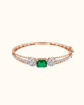 Emerald Elegance Diamond Bangle