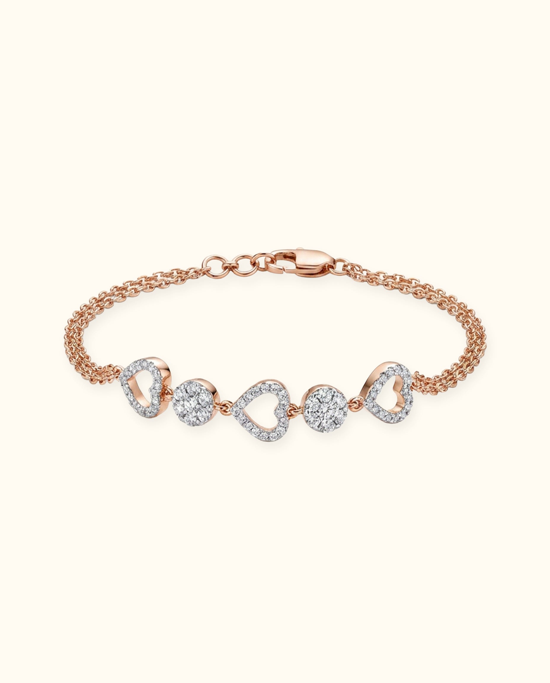 Diamond Hearts Harmony Bracelet
