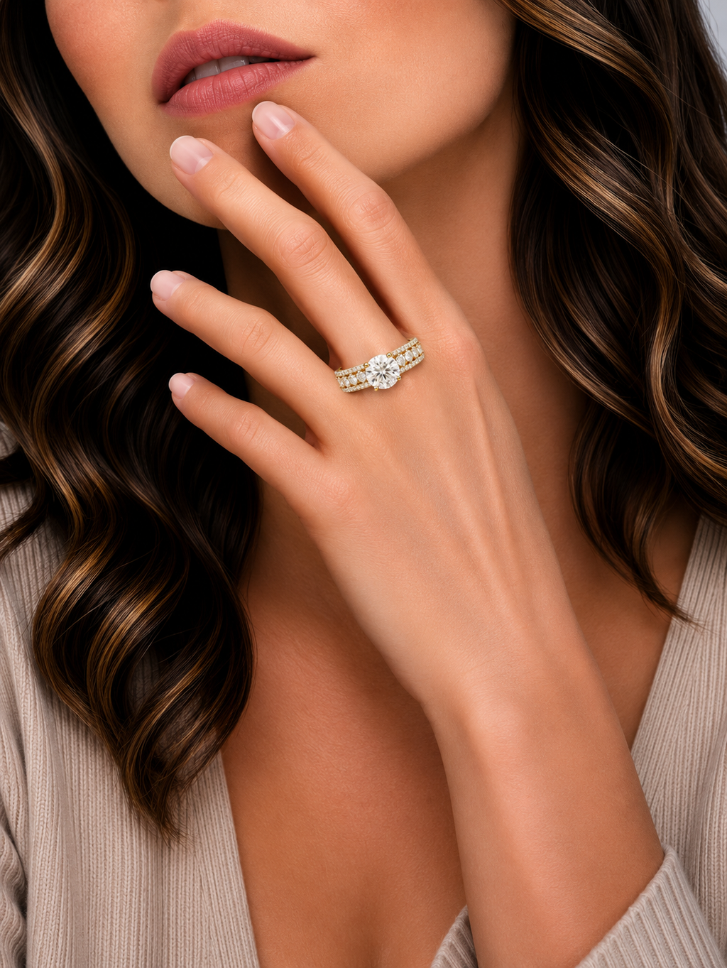 2.5ct Regal Lace Solitaire Diamond Ring