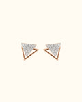 Diamond Triangle Stud Earrings