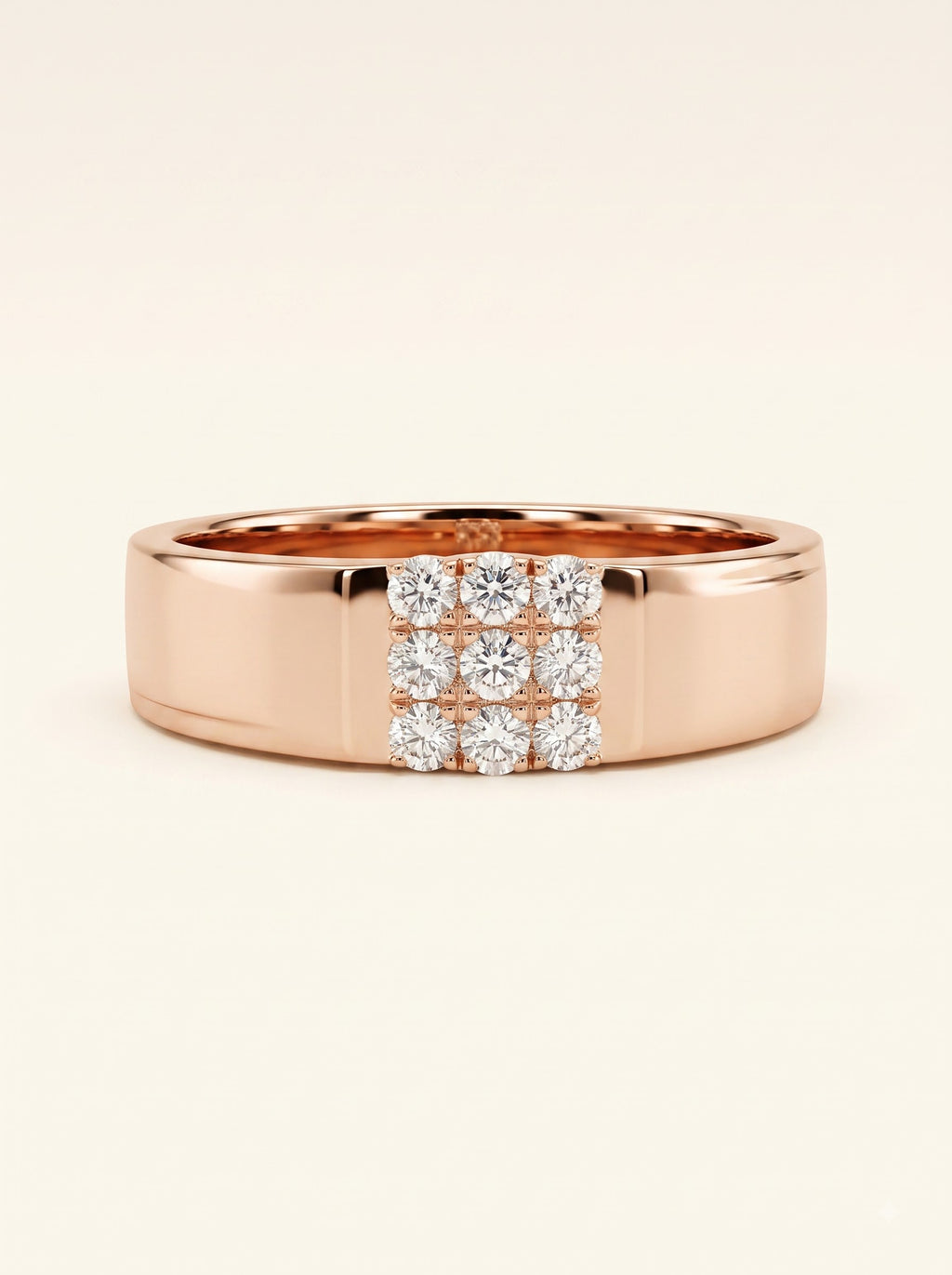 Classic Diamond Cluster Men's Ring