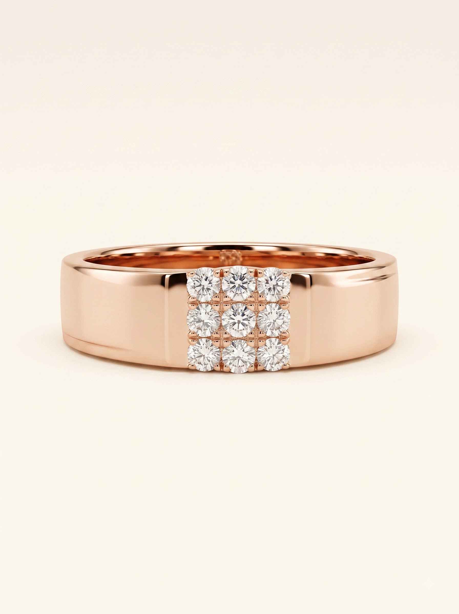 Classic Diamond Cluster Men's Ring