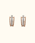Diamond Channel Hoop Earrings