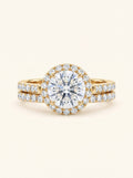 1.5ct Radiant Halo Split Shank Diamond Ring