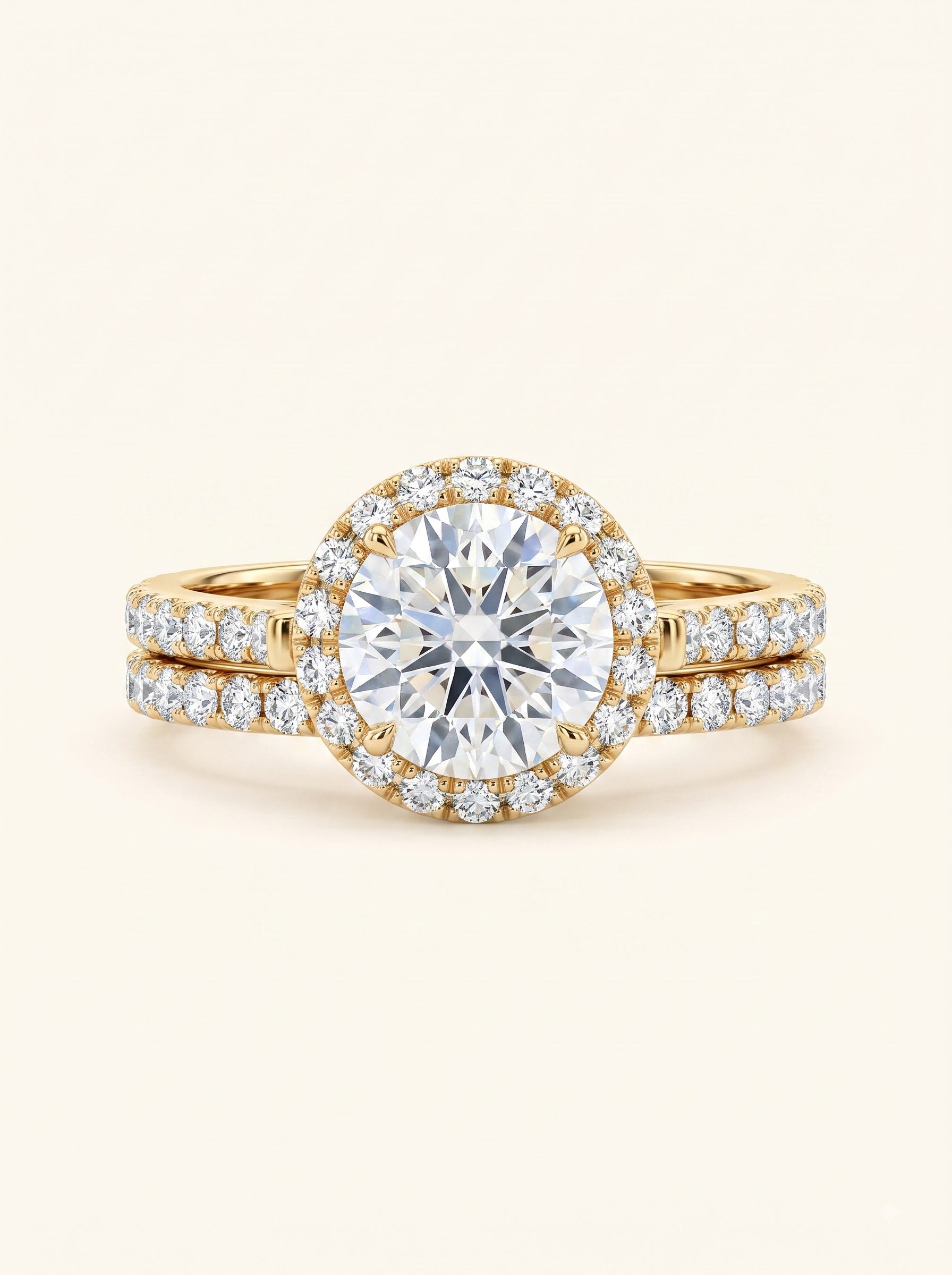 1.5ct Radiant Halo Split Shank Diamond Ring