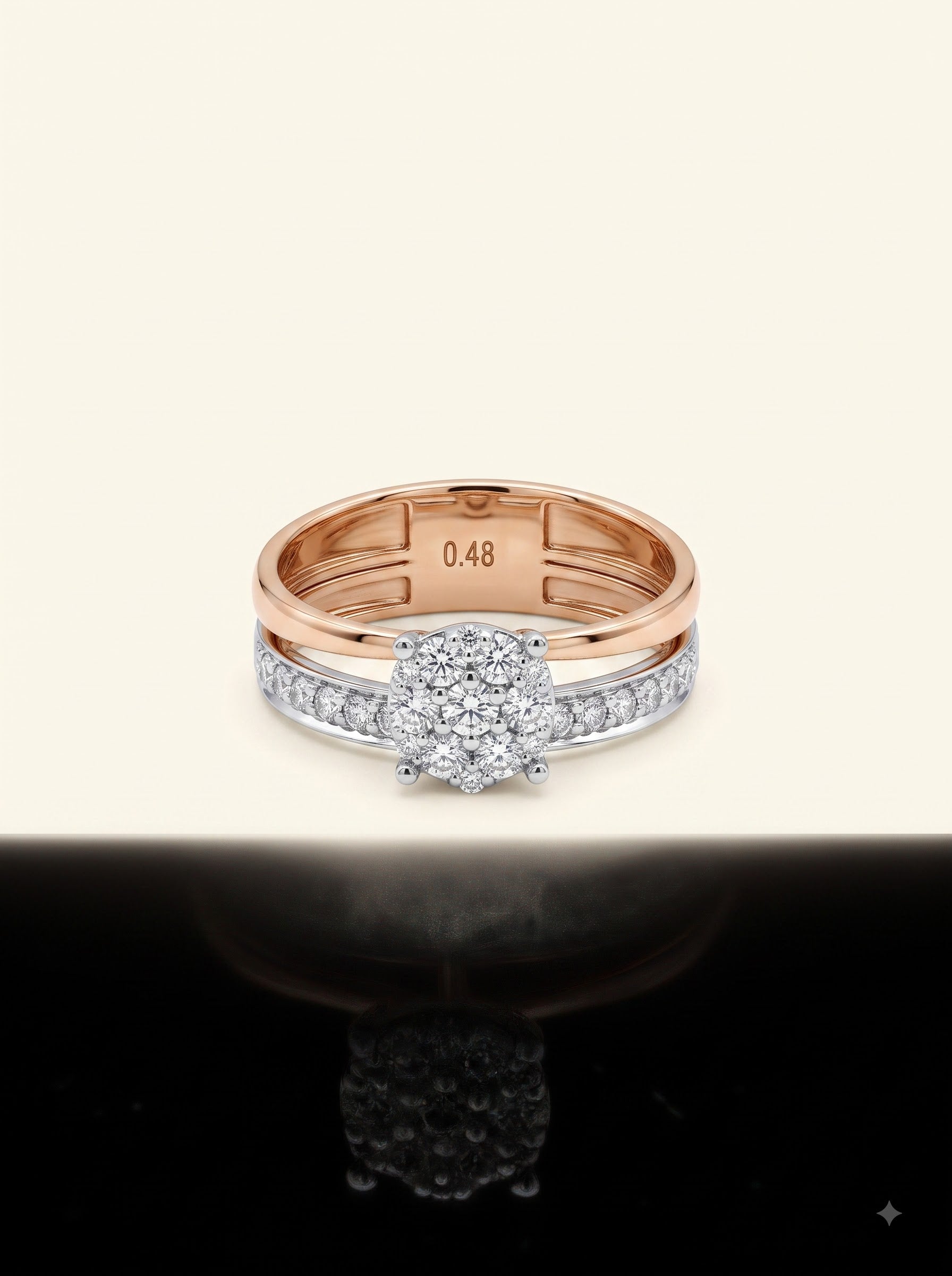 Floral Halo Diamond Ring