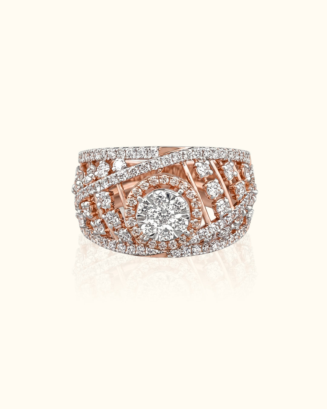 Imperial Weave Halo Diamond Ring