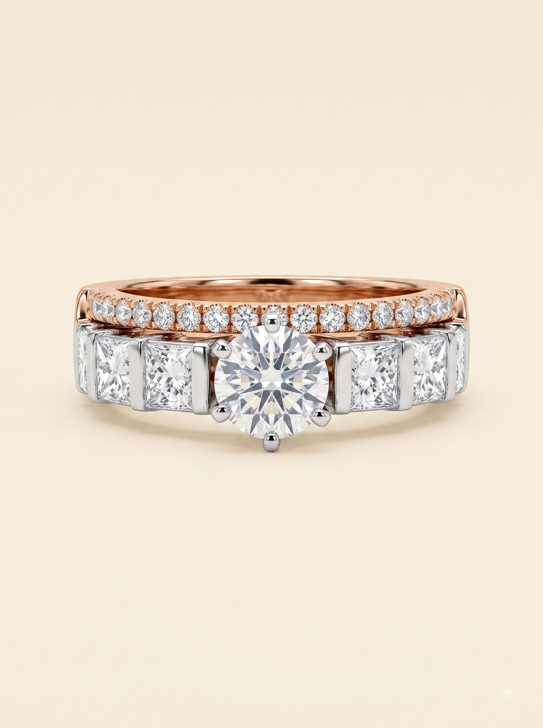 Regal Duo Solitaire Diamond Ring