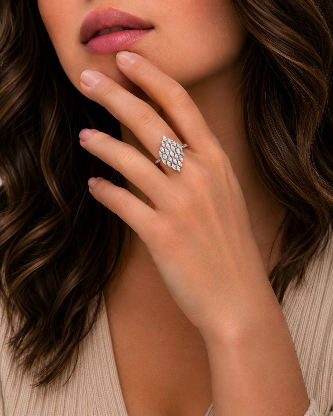 Majestic Marquise Diamond Cocktail Ring