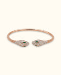 Serpentine Elegance Diamond Open Bangle