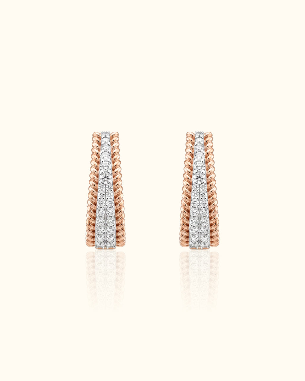 Diamond Accent Rope Gold Hoop Earrings
