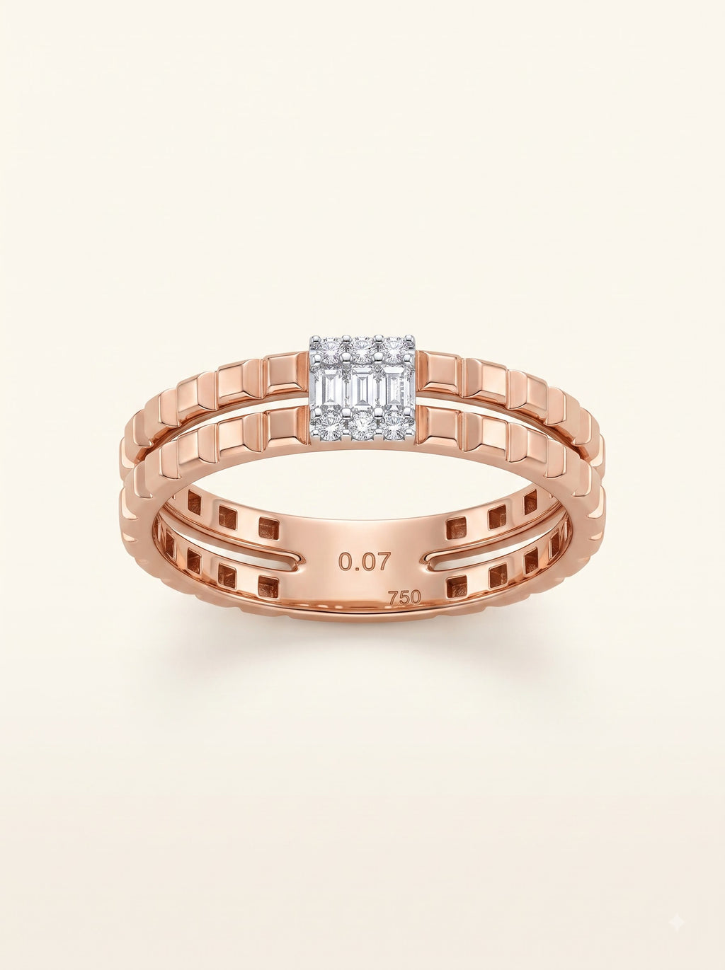 Regal Link Diamond Band Ring