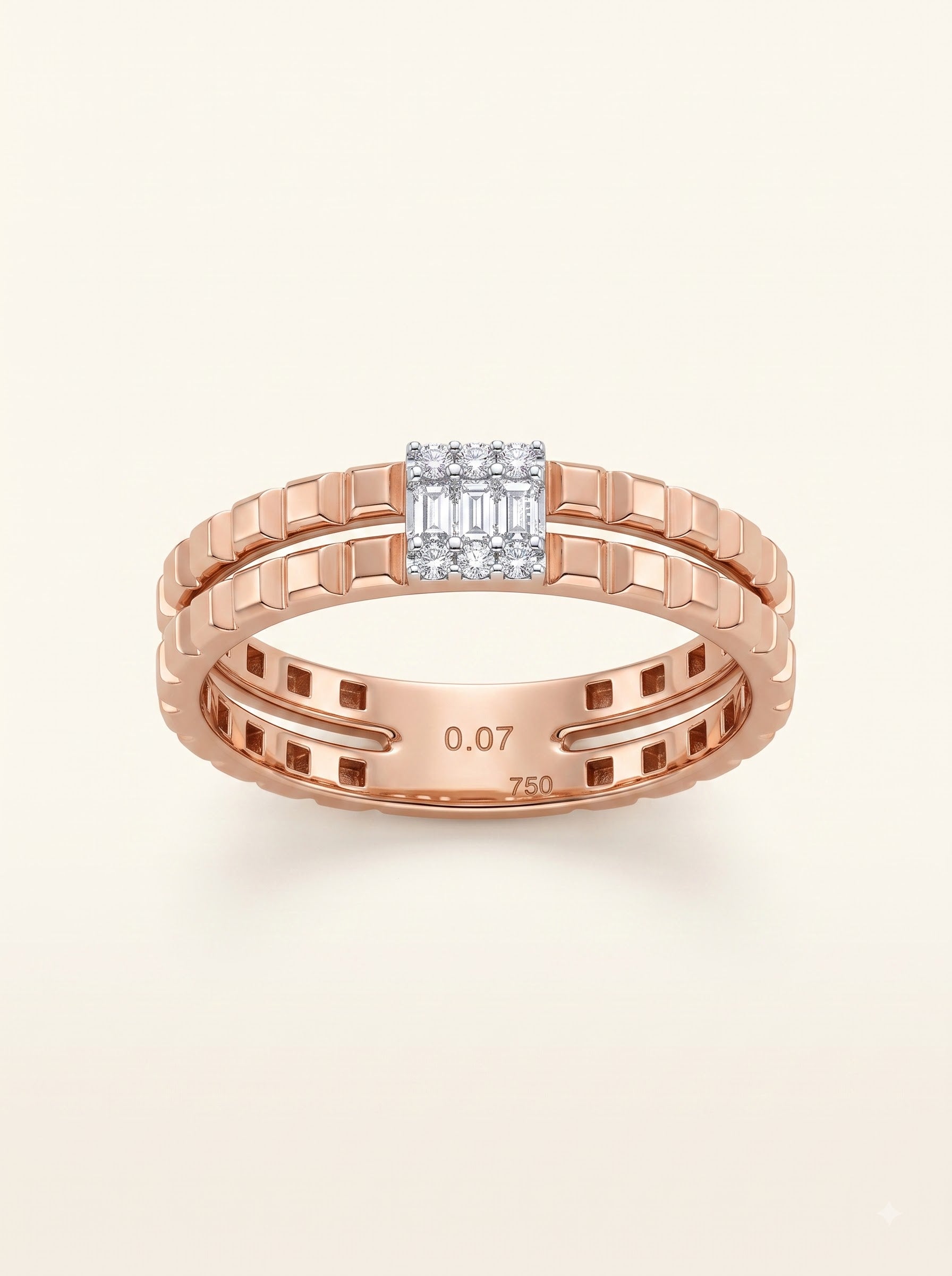 Regal Link Diamond Band Ring