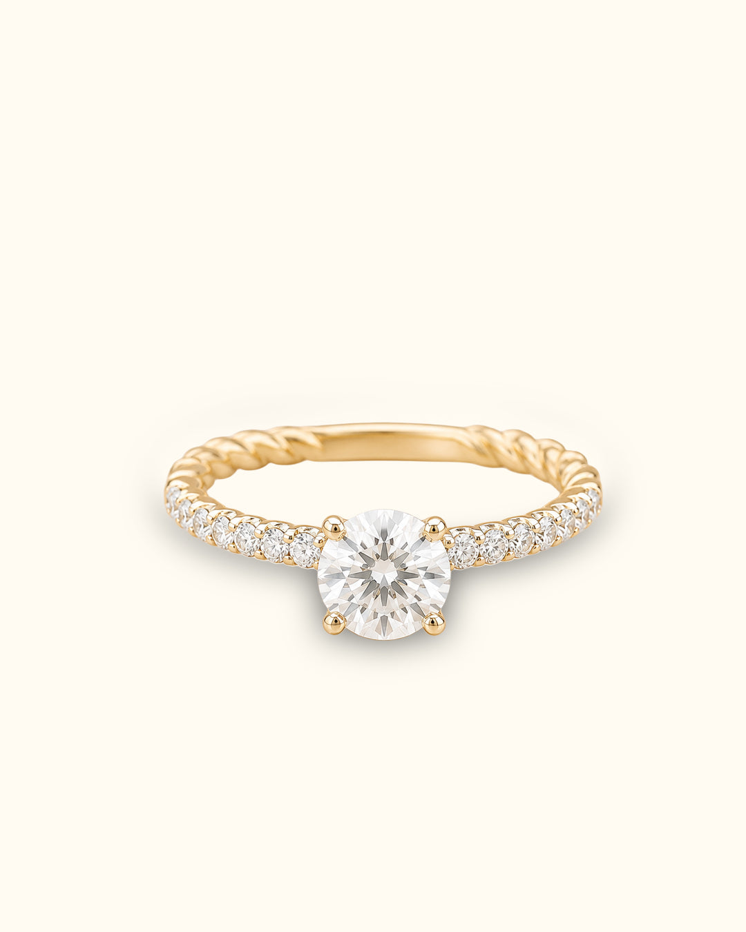 1 ct Twisted Elegance Solitaire Ring