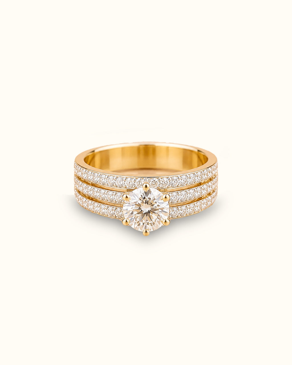 1 ct Celeste Double Halo Solitaire Ring