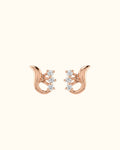 Diamond Crown Knot Stud Earrings