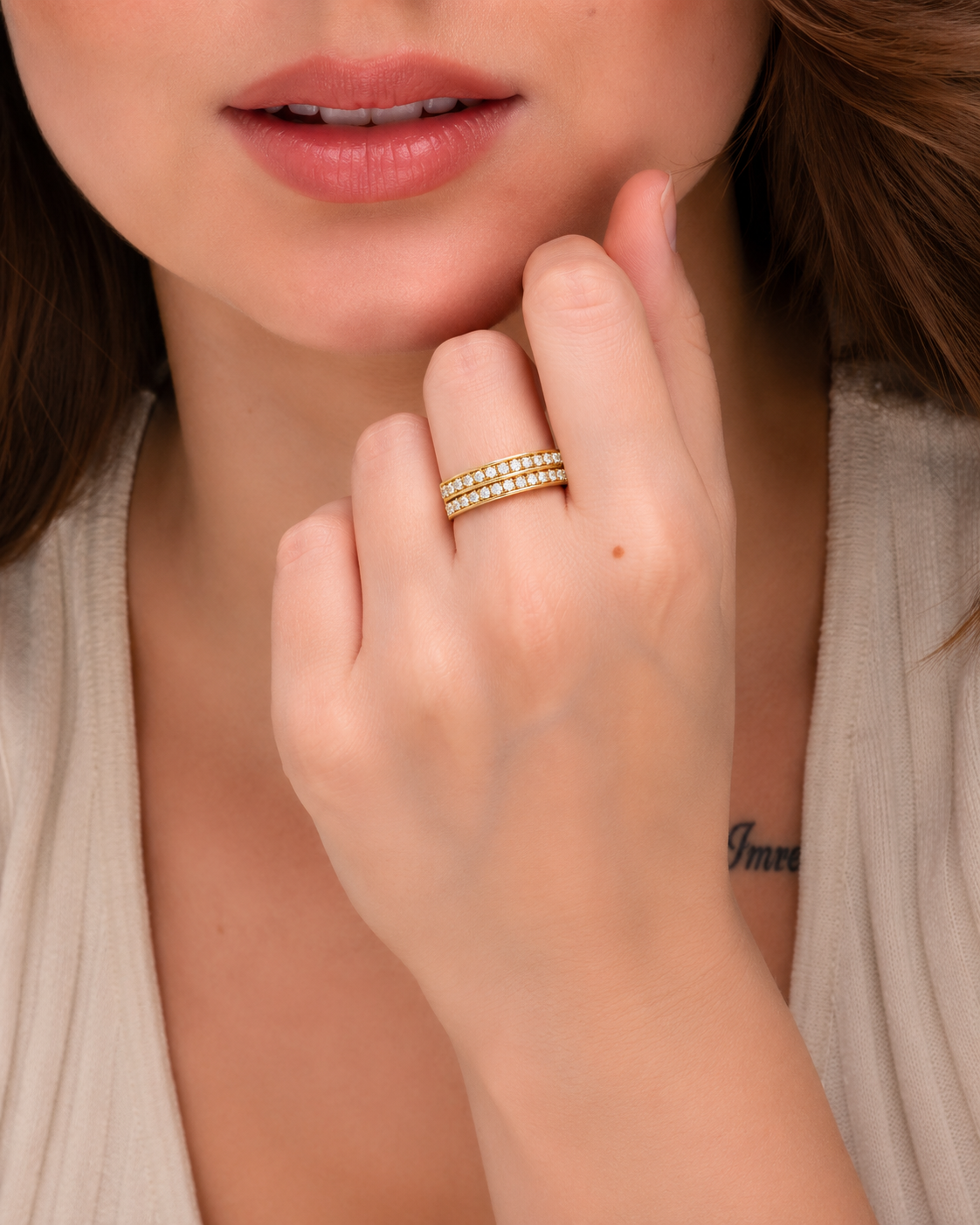 Classic Channel-Set Diamond Band Ring