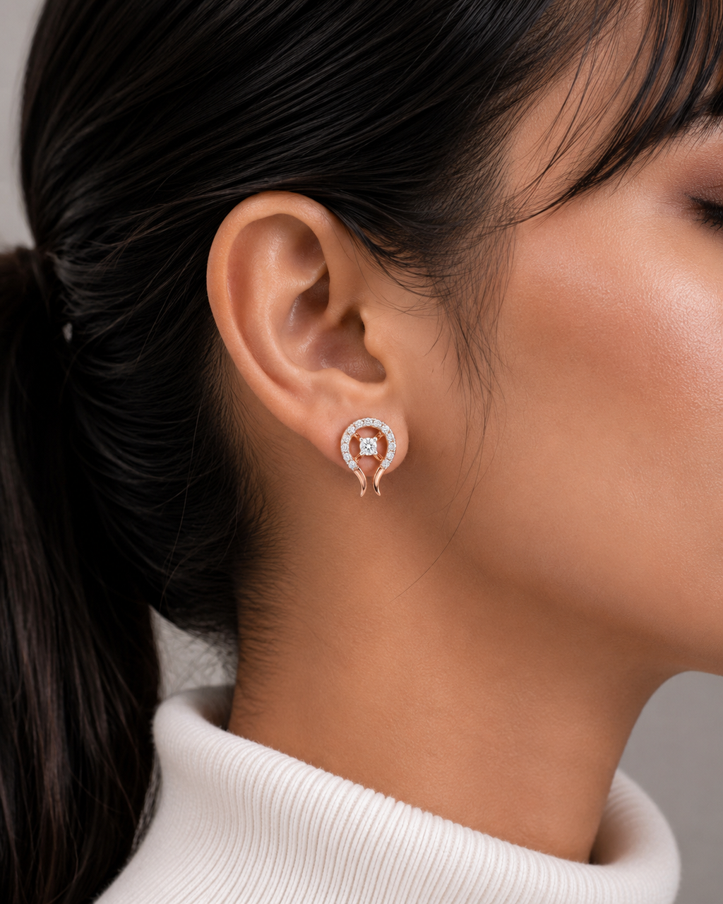 Diamond Swirl Earrings