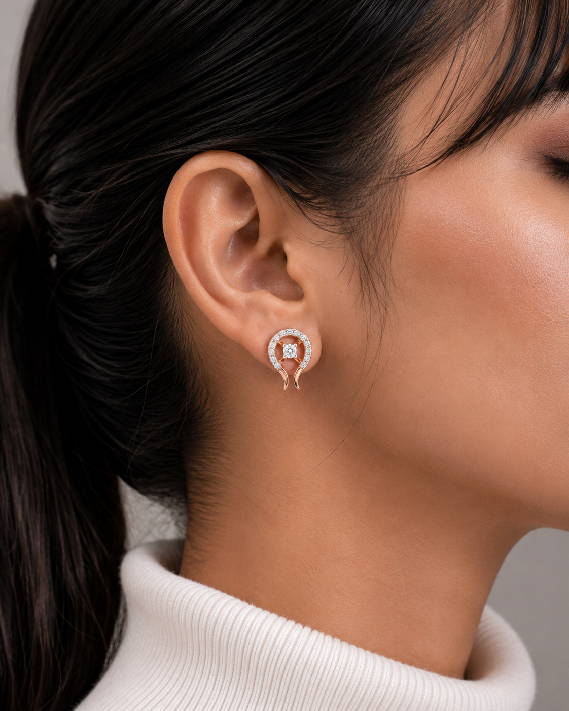 Diamond Swirl Earrings