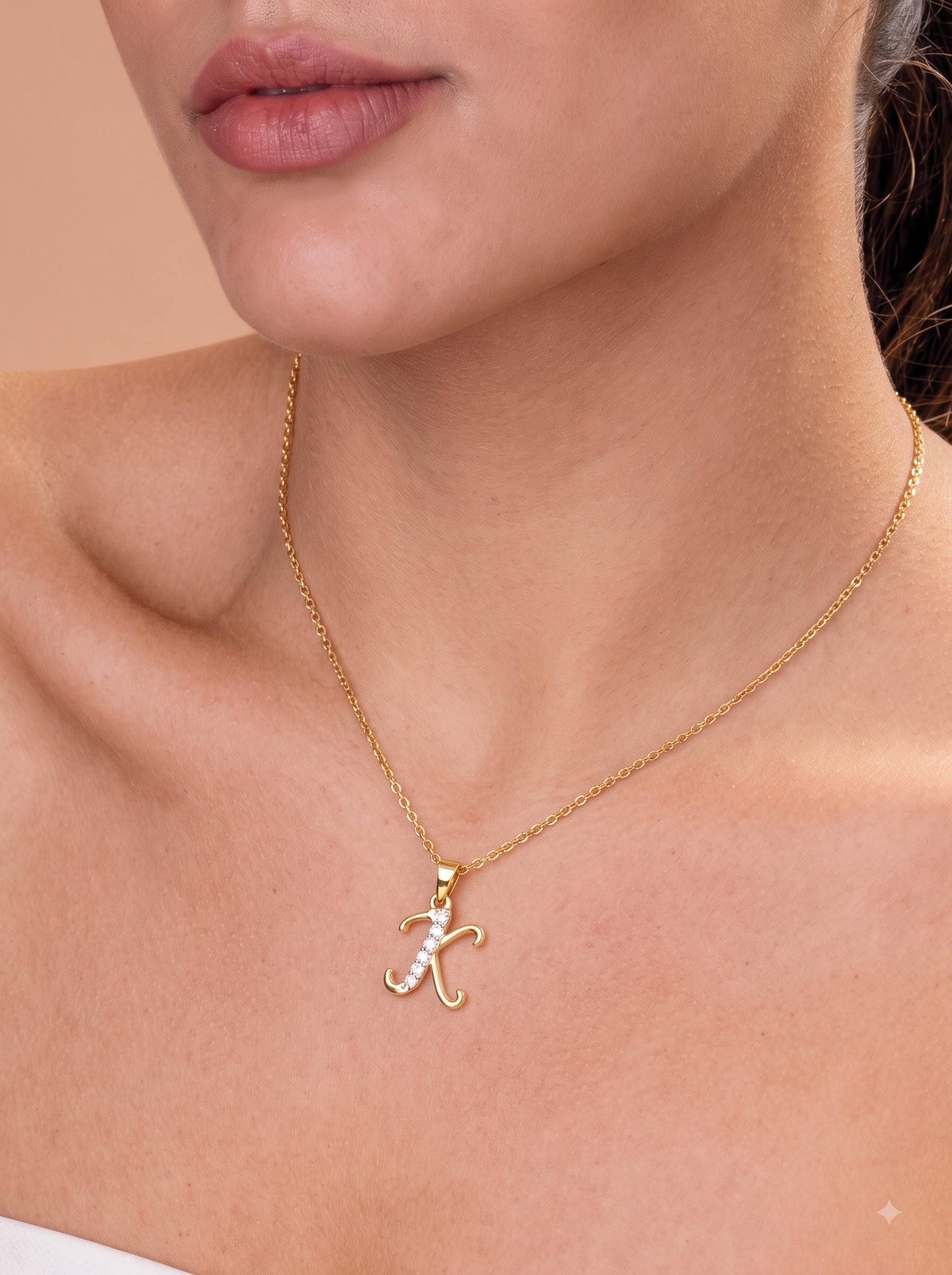 Diamond Initial K Pendant
