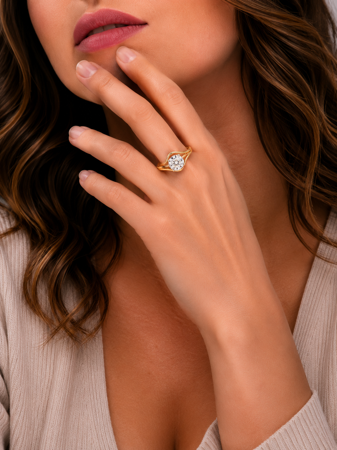 2.5ct Infinity Twist Solitaire Diamond Ring