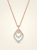 Twin Halo Diamond Drop Pendant