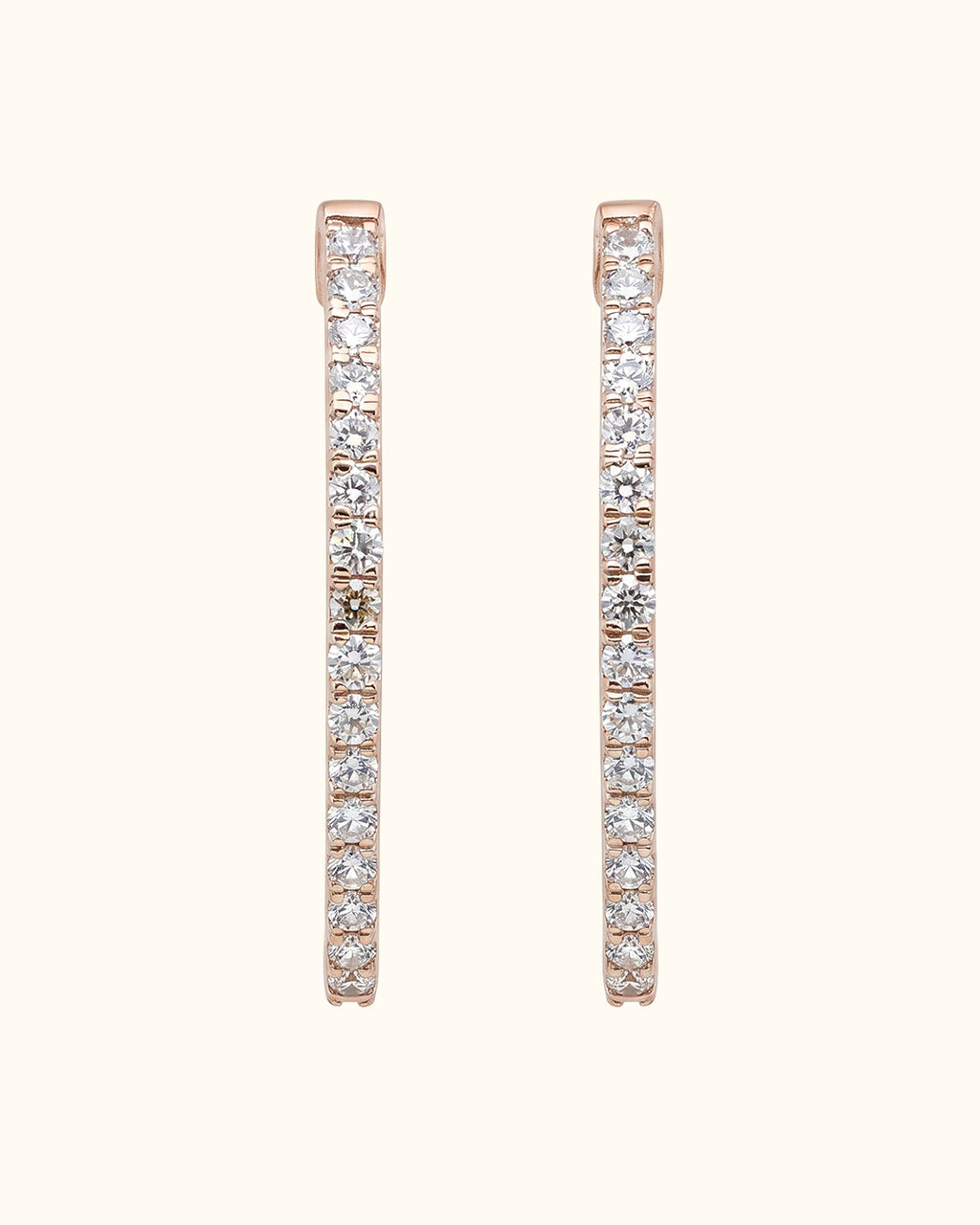 Diamond Bar Drop Earrings